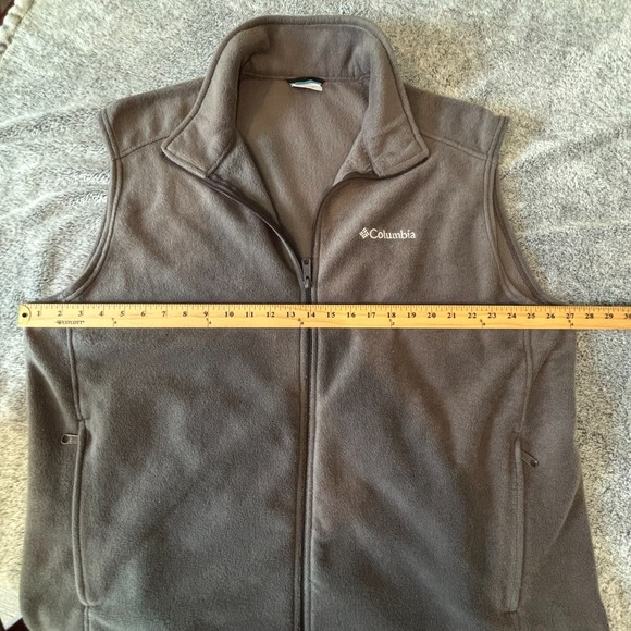 Columbia Mens Vest Jacket Size 3XL Gray Fleece Gorpcore Full Zip Outdoors 18608x - Picture 3 of 7